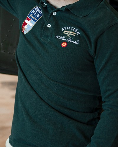 1946 Long-Sleeved Polo Shirt, Green